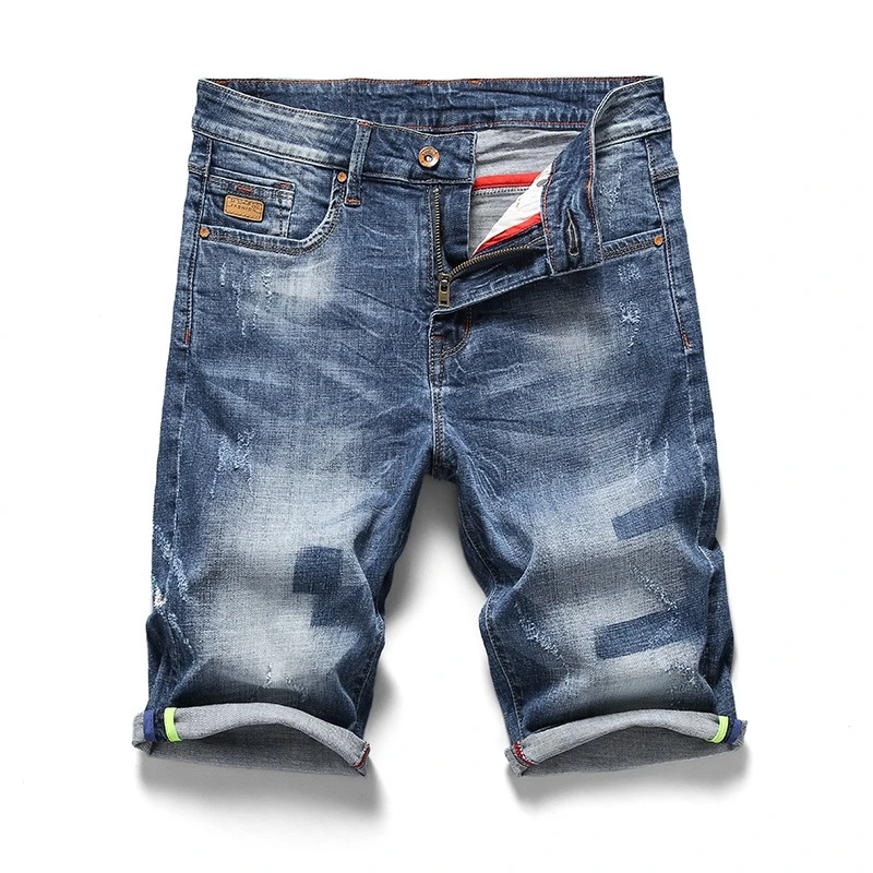 stretch bermuda jean shorts
