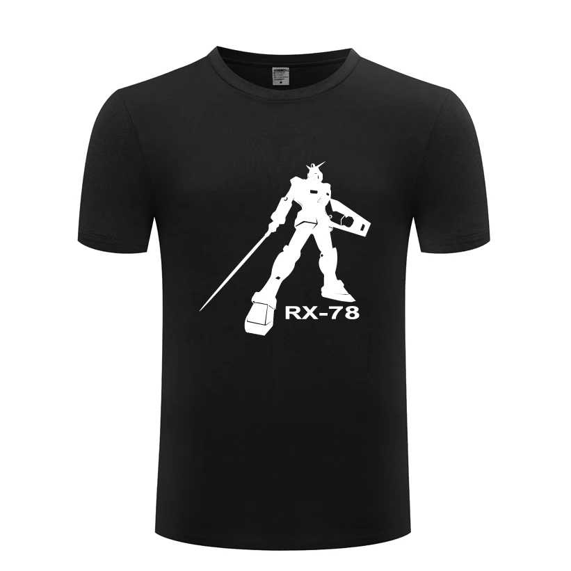 EXIA Gundam RX-78 Anime Cartoon Men's T-Shirt T Shirt Men 2018 New Short Sleeve O Neck Cotton Casual Top Tee | Мужская одежда