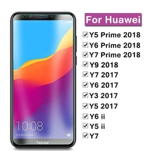 Защитное стекло для Huawei Y5 Y6 Y7 Y9 Prime Y 5 6 7 9 Ii Glas Защитная пленка для экрана Huawey Huvai