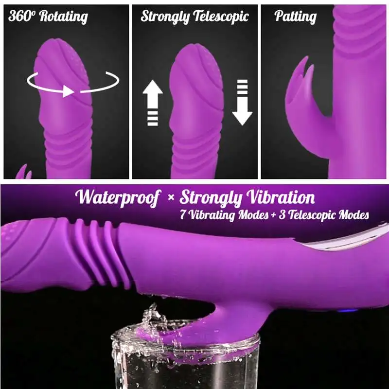 Вибратор с подогревом Meselo 7 скоростей 3 режима скручивание G spot фаллоимитатор