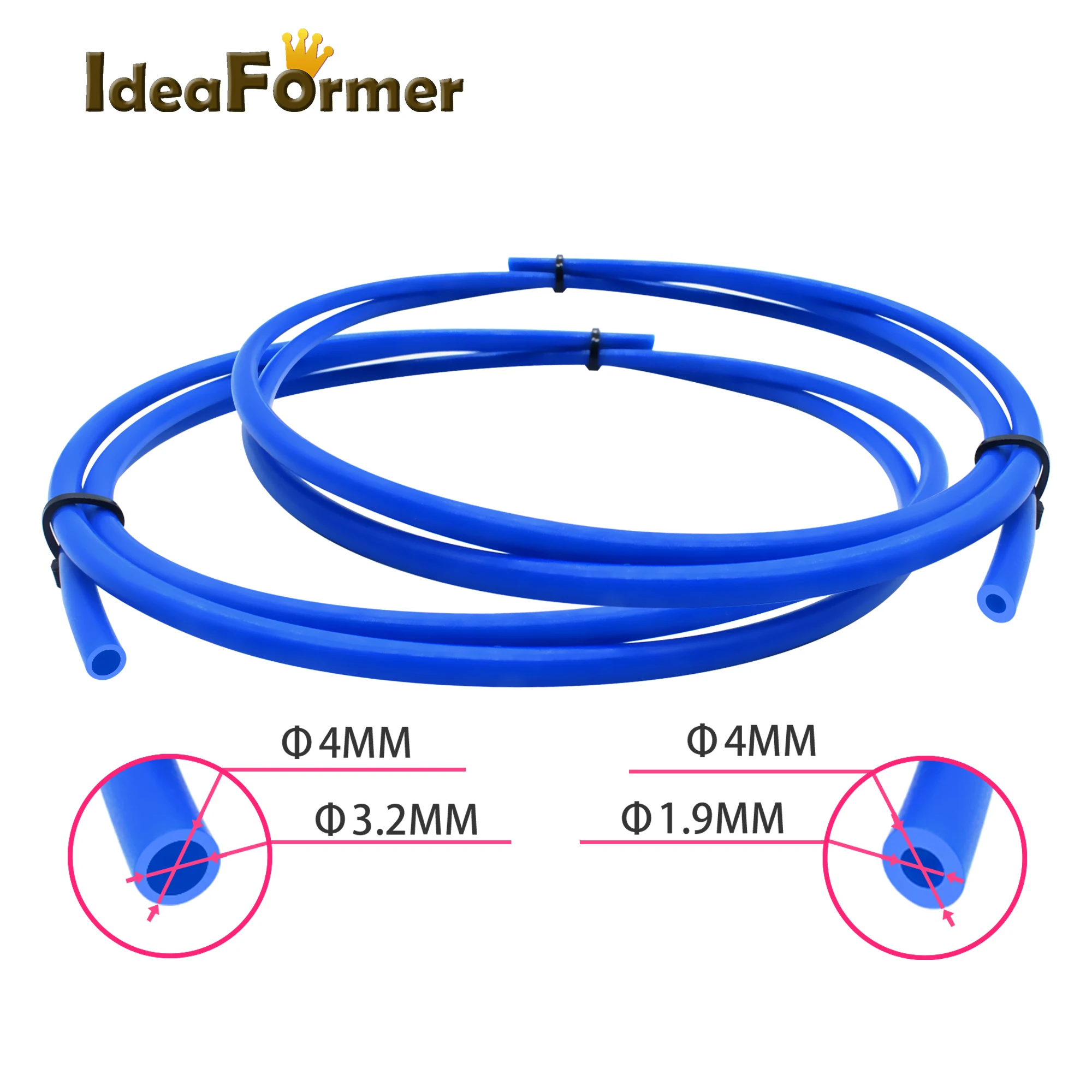 PTFE трубка тефлонто tl-фидер hotend RepRap росток Боуден экструдер 1.7mm5 ID1.9mm OD4mm/3,00mm ID 3,2mm OD4mm Capricornus трубка