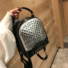 2019 Women Backpack Hot Sale Fashion Causal bags High Quality bead female shoulder bag PU Leather Backpacks for Girls mochila