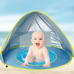 Детская Пляжная палатка водостойкая всплывающая тент УФ-защита Sunshelter с бассейном Дети Открытый Кемпинг Зонт Пляжная палатка игрушки