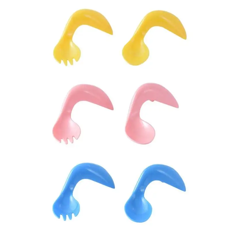 

2pcs Baby Feeding Spoon Fork Curved Handle Eating Training Tableware Set
