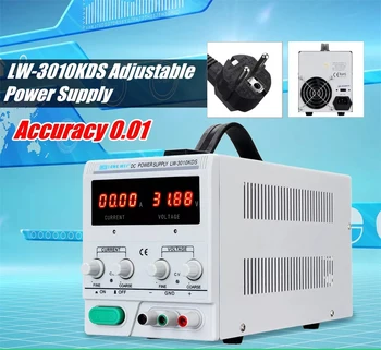 

LW-3010KDS Adjustable LED Digital Display DC Power Supply Switching Regulated Power Supply110V/220V 0-30V 0-10A