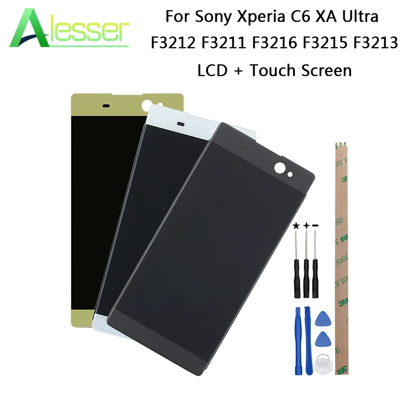 Alesser для sony Xperia C6 XA Ultra F3212 F3211 F3216 F3215 F3213 ЖК-дисплей и сенсорный экран дигитайзер +