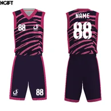 Ngift стиль цветной сублимационной печати пользовательские мужские летние комплекты одежды баскетбол Джерси, заказать любой узор DIY майки