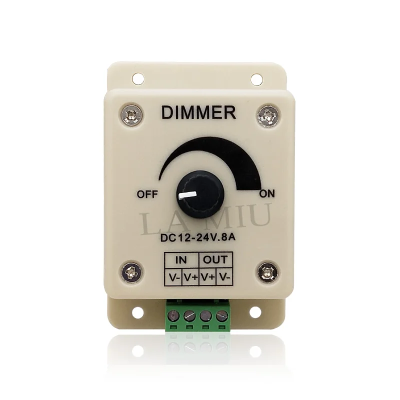 Светодиодный диммер 12-24 В 8A Регулируемая яркость для SMD 5050 2835 Светодиодный диммер Одноцветный светильник контроллер питания