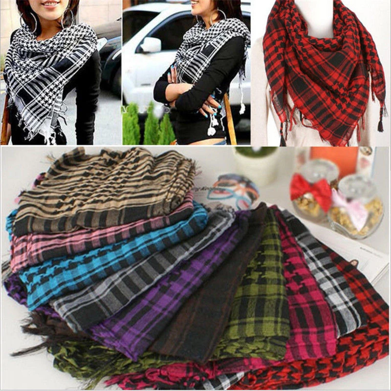 

Plaid Women Scarf With Tassel Arab Shemagh Bandana Women Palestine Scarf Shawl Wrap Scarves 2019 Fashion