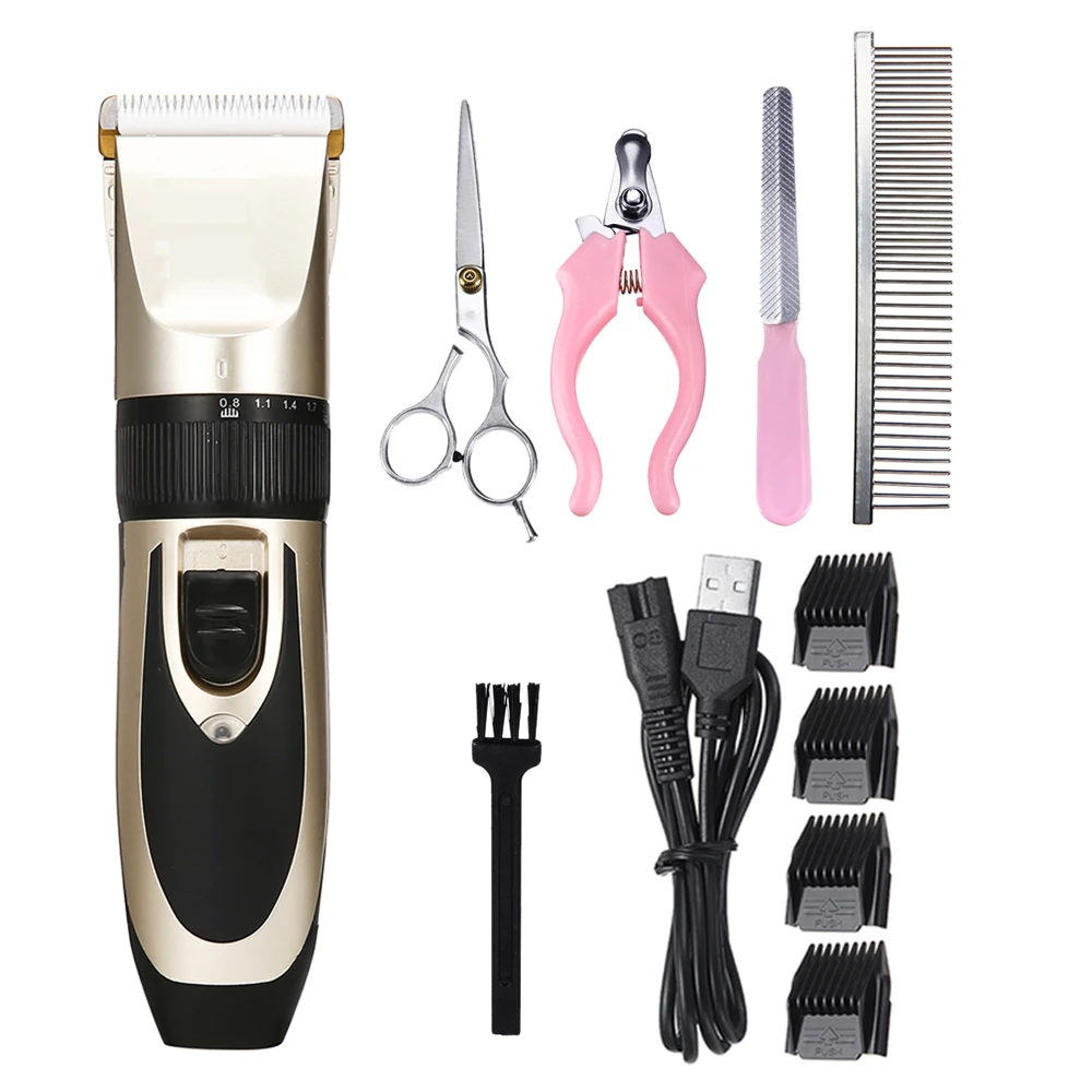 

Dog Hair Trimmer Pet Electric Clipper USB charging Pet Grooming Set Electrical Rechargeable Clipper Shaver Set Haircut Machine