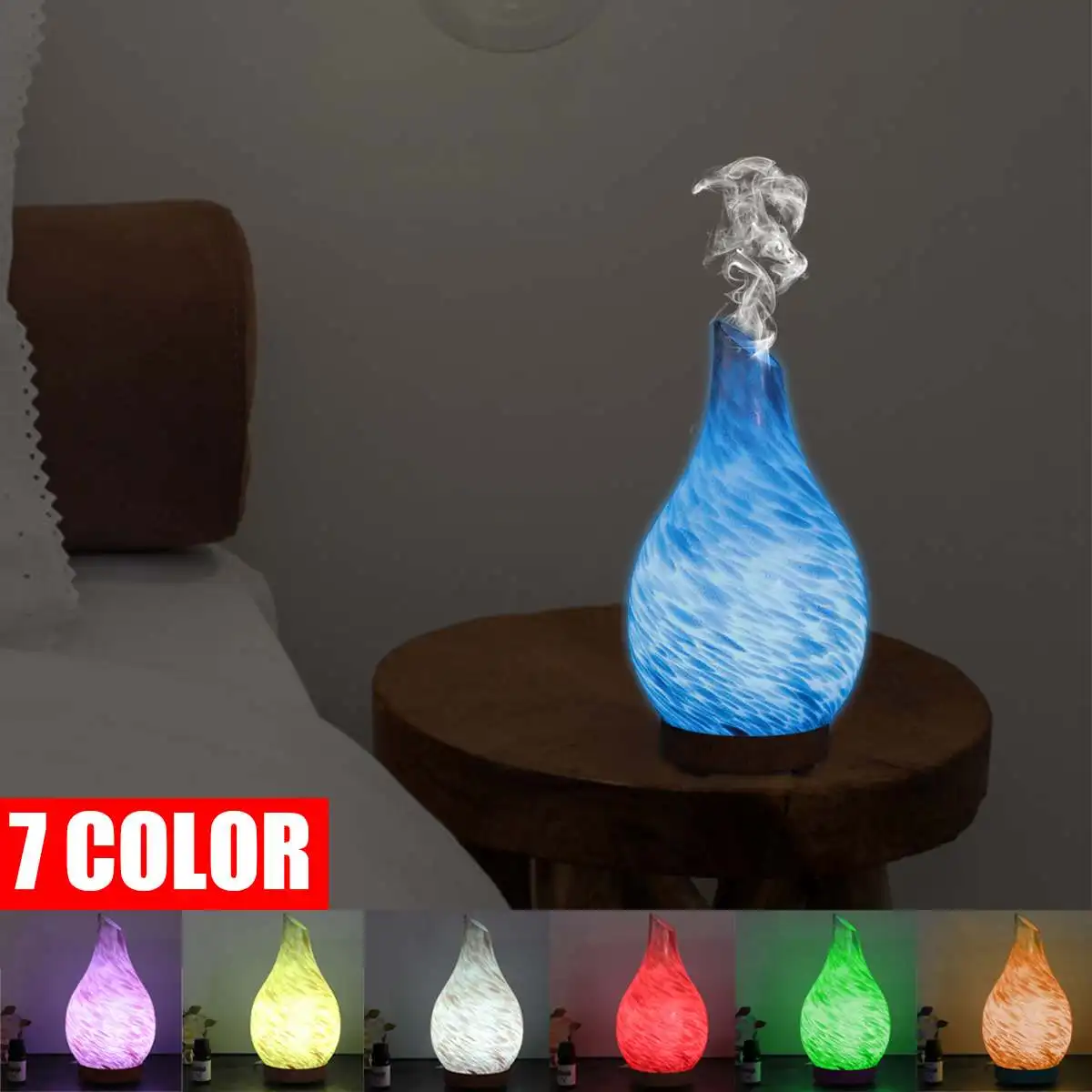 

12W LED Light Air Humidifier Essential Oil Diffuser Purifier Led Night Light 7 Color Change Aromatherapy Mist Humidifier Office