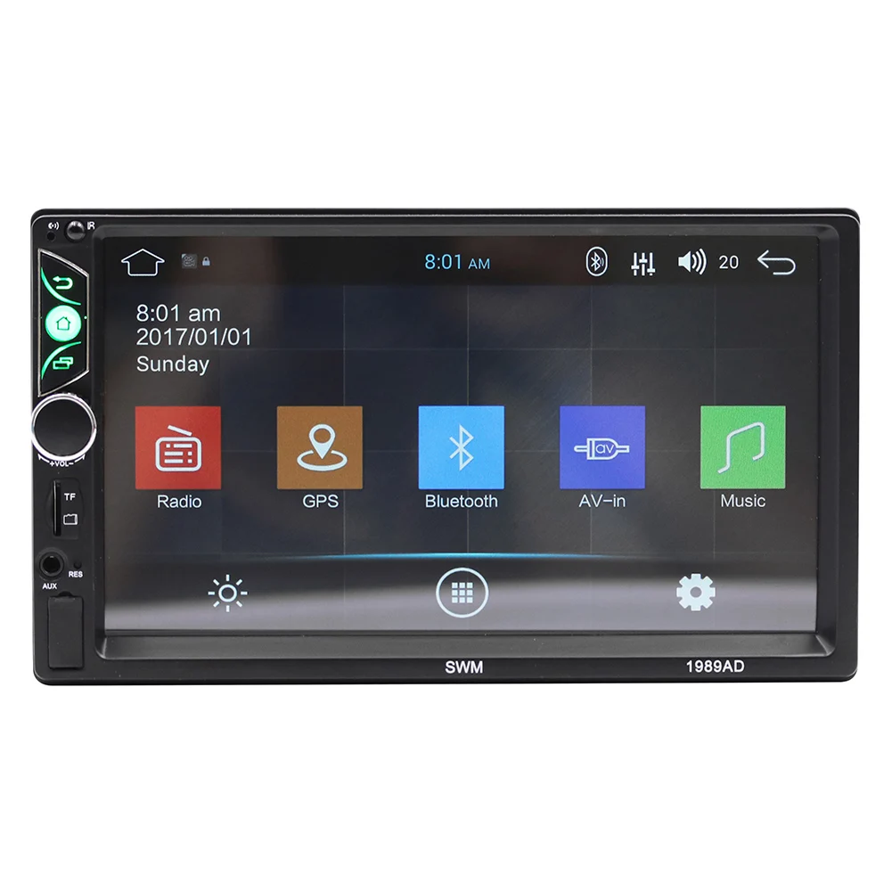 

NEW-7-Inch High Definition Vehicle Bluetooth Mp5 Player Auto Double Ingot General GPS Navigation Integrated Machine 1989AD