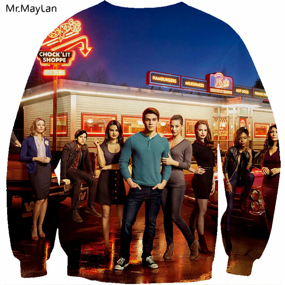 Хипстерская куртка с 3D принтом TV Riverdale женские/мужские пуловеры уличная одежда