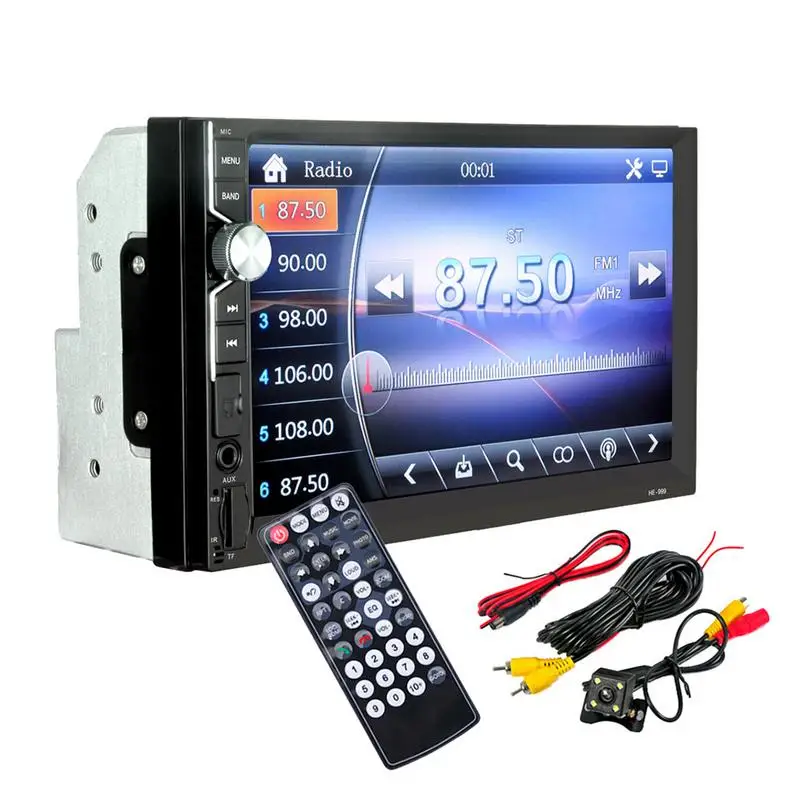 

2019 NewCar 7 Inch Bluetooth Car MP5 Player Bluetooth Hands - Free Dual Ingot Mp3 Card Machine With Rear View HD Infrared Camera