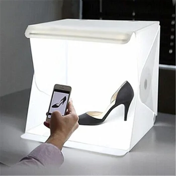 

Folding Portable LED Light Box Studio Diffuse Soft Box LED Lghting Tent Kit Photo Black White Photography Background Box