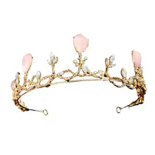 1 шт. Корона прочный сплав горный хрусталь Изысканный ободок аксессуары для волос Головные уборы корона для женщин девушек