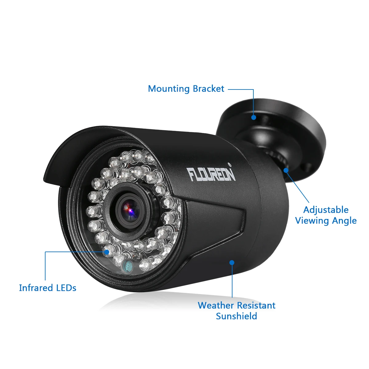 FLOUREON 8CH 1080P DVR 1080P CCTV система 4 шт 1080P 2.0MP камеры видеонаблюдения комплект обнаружения движения оповещения по электронной почте