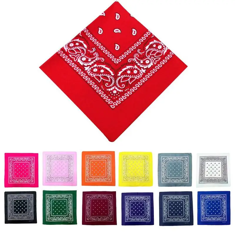 

Fashionable Hip Hop Bandana Portable Outdoor Headscarf Square Shawl 55Cm Black Red Headband Printed For Women Men Boys Girls