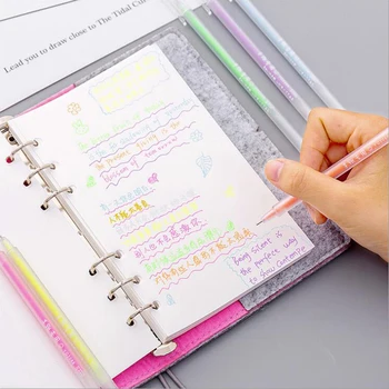 

Watercolor Gel Pen Hook Line Drawing Pen Office Stationery and School Supplies Smooth Writing Colored Ink Pen 0.5mm 9PCS