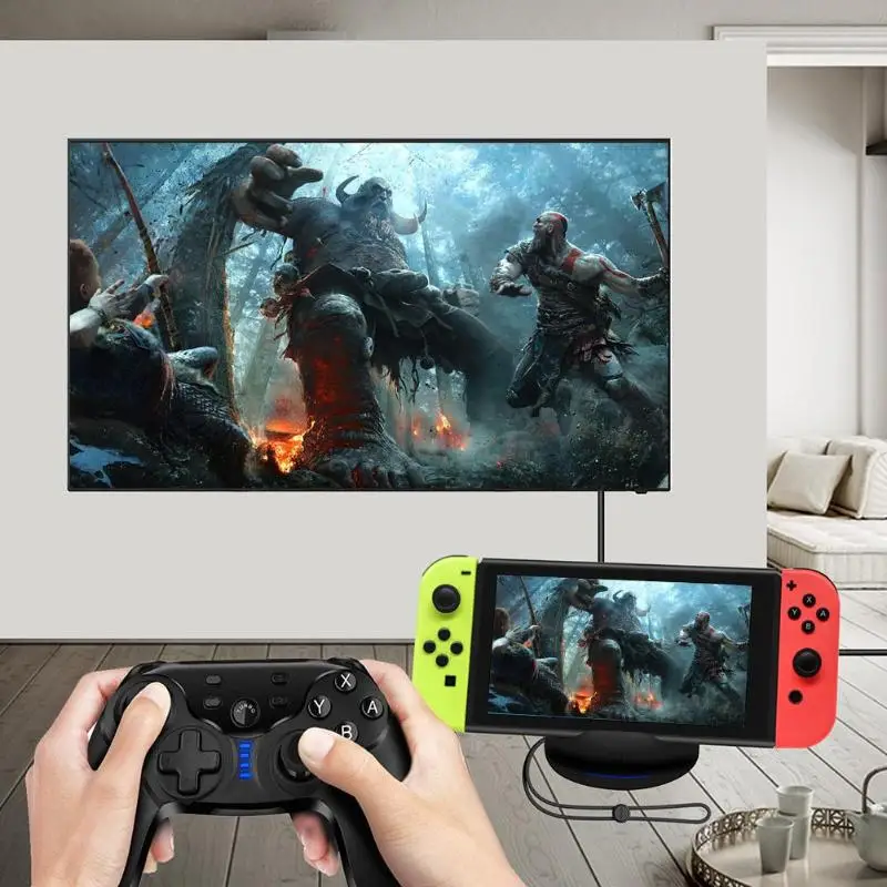 Günstig ALLOYSEED Tragbare Dock Station Für Nintend Schalter USB 3,0 2,0 Typ C HDMI TV Adapter Lade Docking Halter Basis Stehen ladegerät