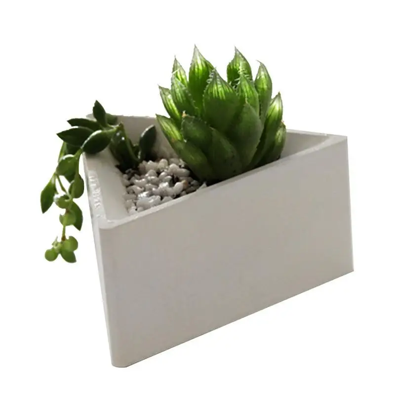 

Cement Planter Mould 3D Triangle Shap Succulent Silicone Concrete Molds Flower Multi Succulents Plants Home Decorate Clay Crafts
