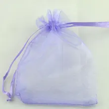 Подарочный мешочек и сумка, органза, фиолетовый, с нарисовкой, свадьба, 16х13см. 50 шт.(B07745