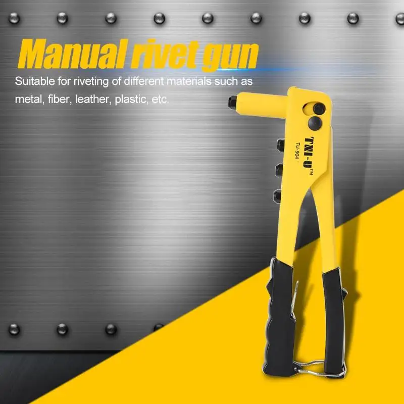 

Hand Riveter Nut Rivet Gun Kit Manual Threaded Nut Gutter Repair Tools