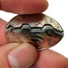 Новые горячие два раза кусается монета долларов Магия Крупным планом улица магический трюк реквизит кусается Монета и кусается валюта восстановление половина иллюзия