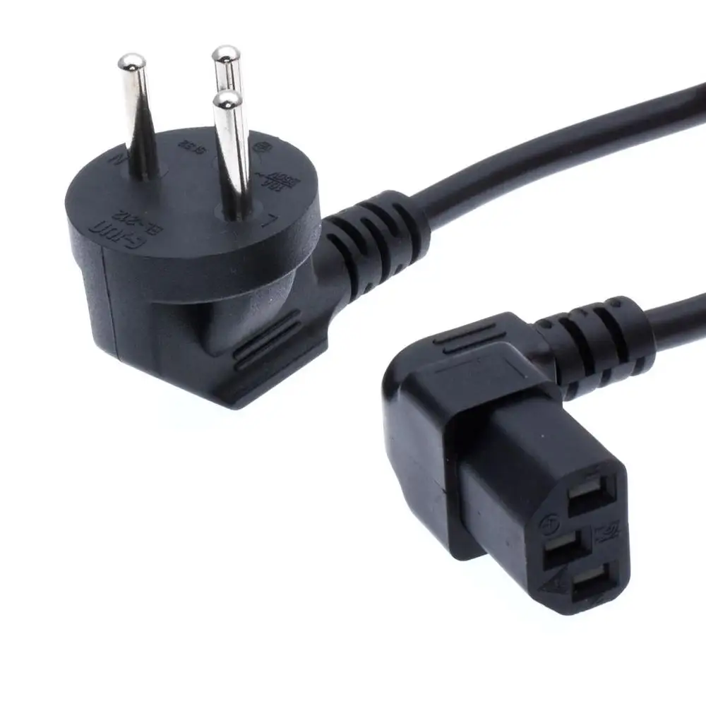 Isreal SI32 шнур питания вниз угловой IEC320 C13 100 см H05VV F 3G 0 75 мм SII стандартный тип H кабель