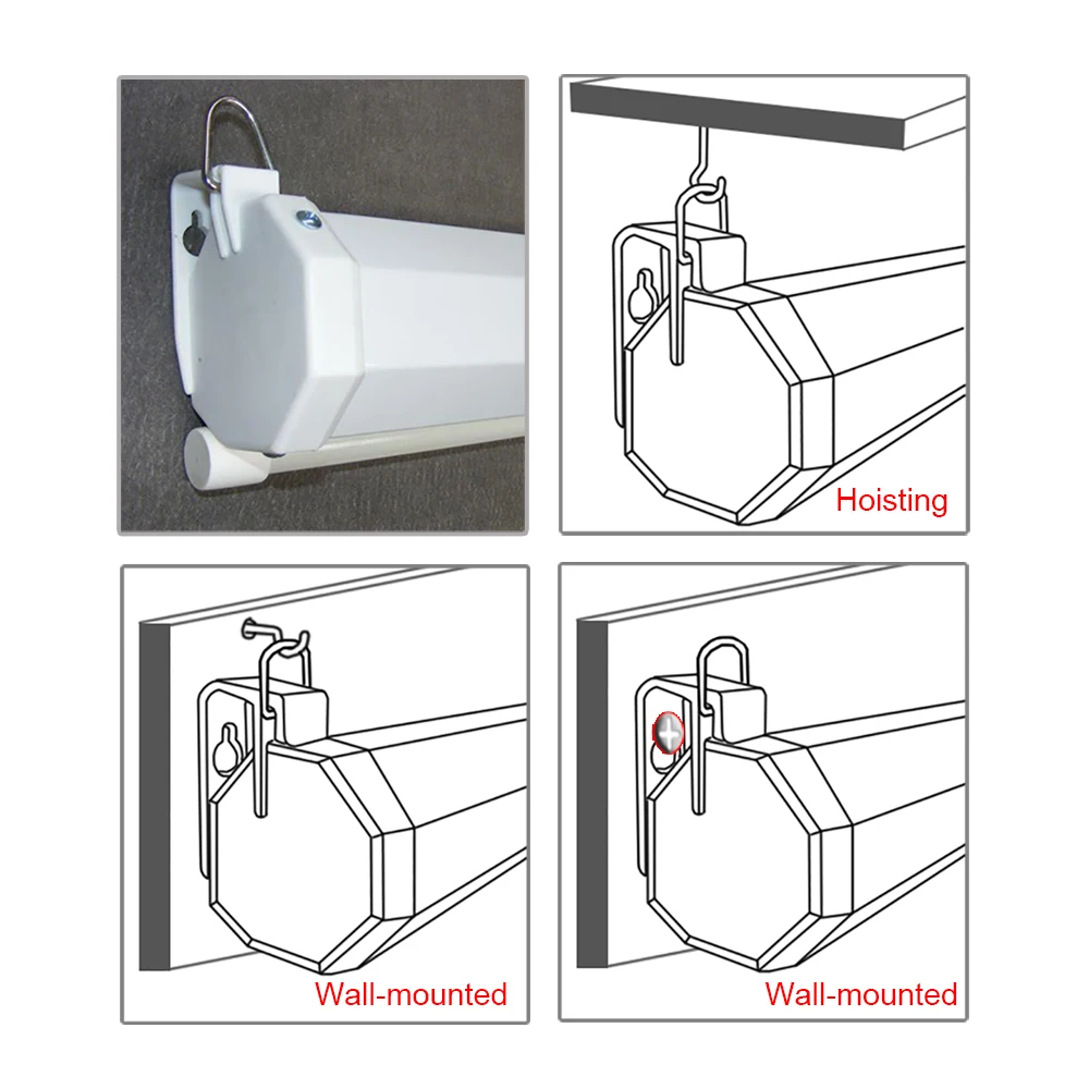 BYINTEK Brand Luxury Moterized 100inch 16:9 Electric Home Theater Outdoor Movie Wall Matte White Projector Projection Screen