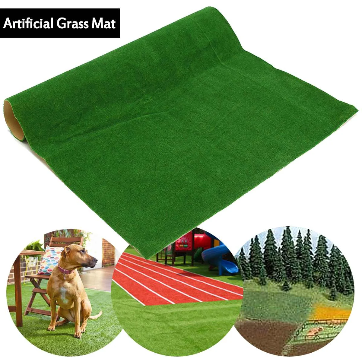 

KiWarm Grass Mat 50x50cm Artificial Lawns Carpets for Building Model Doll Houses Garden Miniatures Model Making Floor Decoration