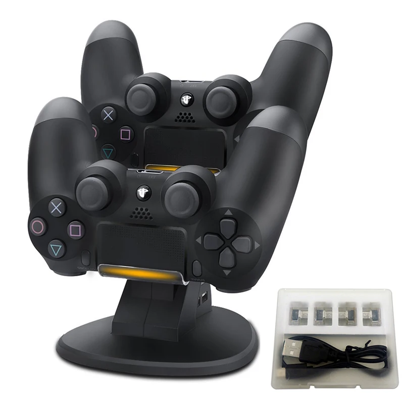 

PS4 Accessories Play Station 4 Controller Charger Stand Joystick PS4 Dual Charging Station for PlayStation 4/Slim/Pro Dualshock4