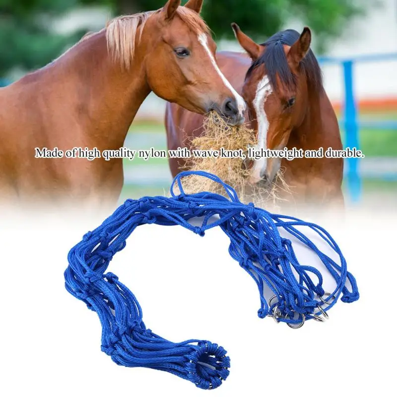 

Horse Feeding Bg Nylon Slow Feeder Equine Hay Net Feeding Bag With Hanger