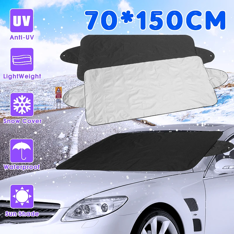 

Universal 150 x 70cm Car Windscreen Cover Heat Sun Shade Anti Snow Frost Ice Shield Dust Protector For VW /Honda /BMW