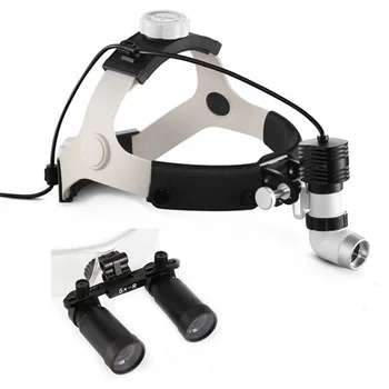 

Medical Binocular Loupe 4.0/5.0/6.0X Magnifier Dental Surgical Loupe+5W LED Medical Headlight Headlamp