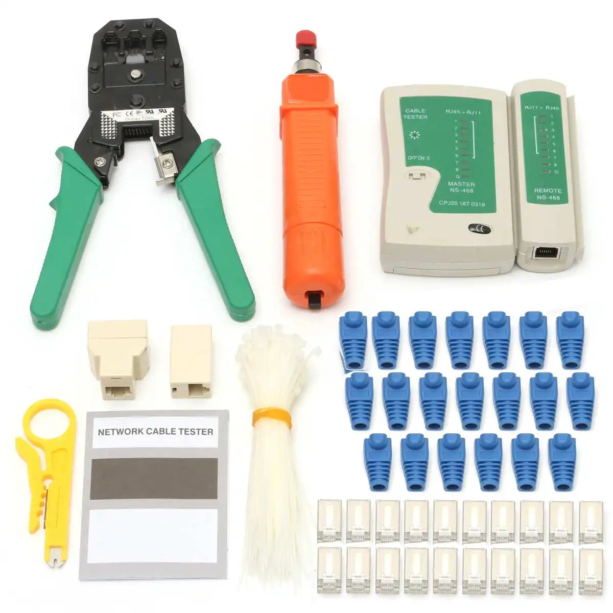 

149Pcs Computer Network Tool Repair Set Network Ethernet RJ45 RJ11 Cat5 Cable Tester Phone LAN Crimper Kit New RJ11 RJ45