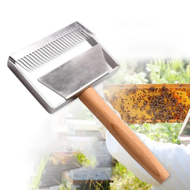 

Widened Version Of Innovative Bees Needle Honey Knife Sparse Shovel With Wood Handle Honey Fork Pick Cover Bee Tool