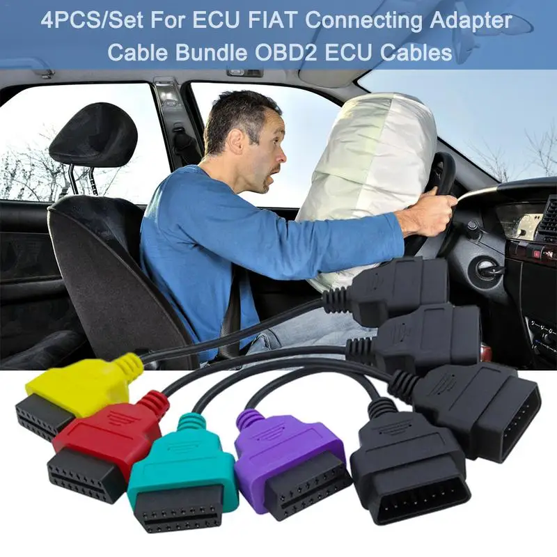 4 шт./компл. для блока ECU FIAT комплект соединительных адаптеров кабели OBD2 ECU|Кабели