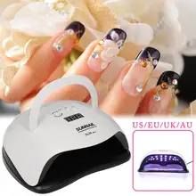 80 Вт Светодиодная УФ-лампа для ногтей, профессиональный солнечный свет, Сушилка для ногтей, машина для ногтей, педикюр, оборудование для полимеризации ногтей, инструмент для дизайна ногтей