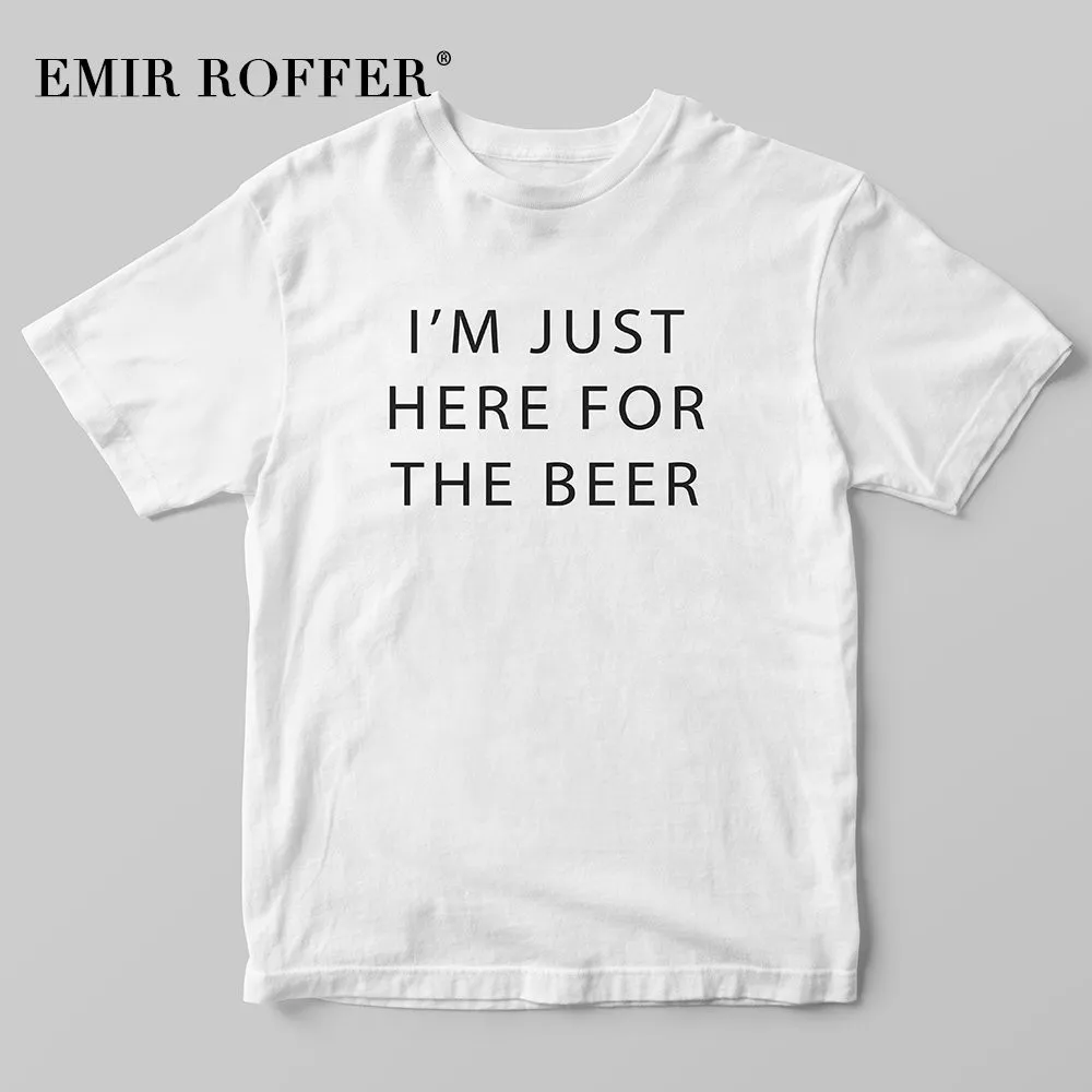 EMIR ROFFER I'm just here для пива Забавные футболки женщин 2019 трендовая модная футболка 90