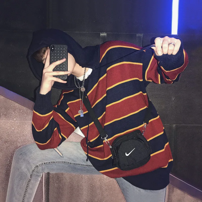 Winter Men's New Fashion Solid Color Simple Personality Youth Long-sleeved Casual Business Sweater Warm And Relaxed Temperament | Мужская
