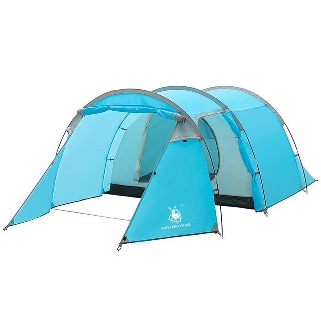 Best Price HUILINGYANG One-room and One-bedroom Rainproof Tent Waterproof Outdoor Camping Family Picnic Tent Double-layer