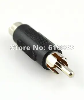 

(6pieces/lot) High quality ! Prof S-Video SVideo TV/HDTV/DVD/PC 4 pin plug to RCA plug connector adapters