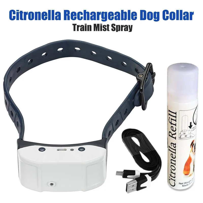 Стоп лай Citronella перезаряжаемые ошейник для собак анти кора Pet поезд туман спрей