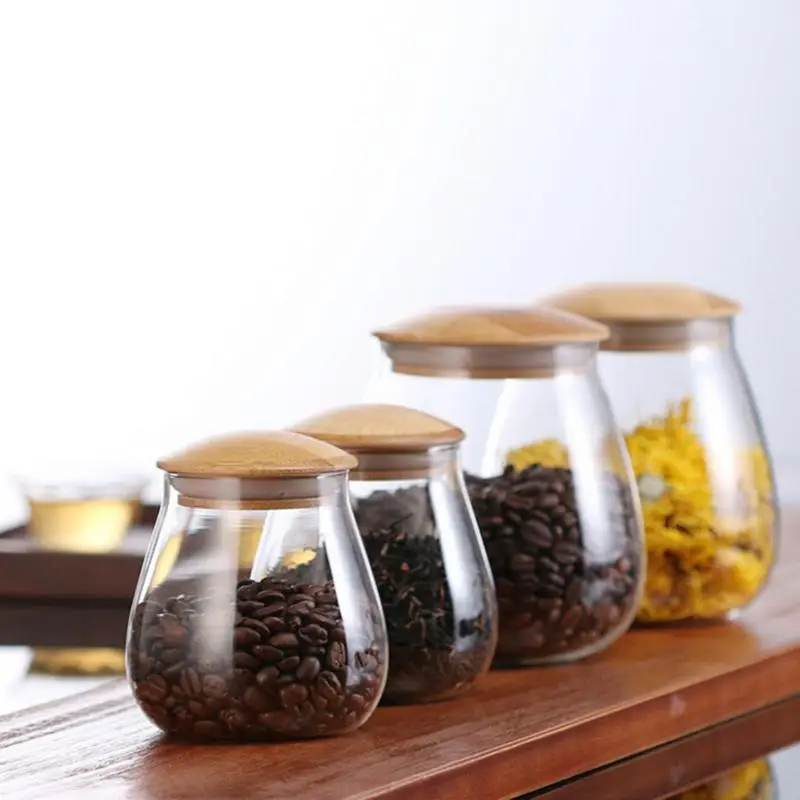 

400ml/800ml Home Glass Storage Box Seal Lid Tea Food Canister Kitchen Containers jars Box