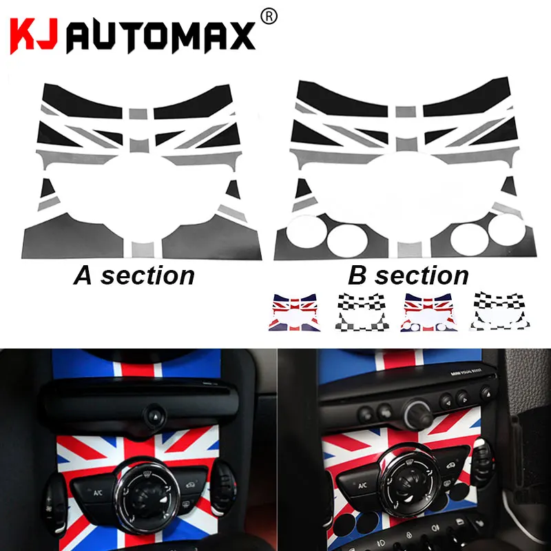 KJAUTOMAX Центр Наклейка на консоль для Mini Cooper R55 R56 R57 R58 R59 R60 F54 F55 F56 автомобиля