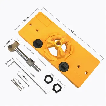 

DANIU 35mm Forstner Hinge Hole Saw Jig Drilling Guide Locator Hole Opener Door Cabinets DIY Tool for Woodworking Durable