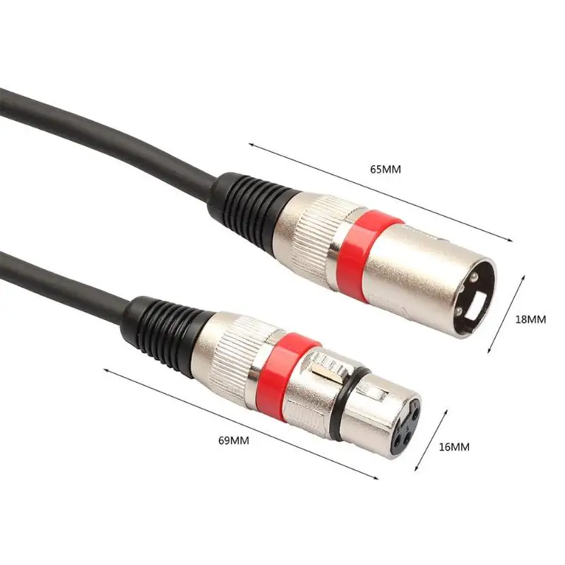 ALLOYSEED 10 шт./лот XLR кабель 3 Pin DMX сценический DJ штекер гнездо коннектор