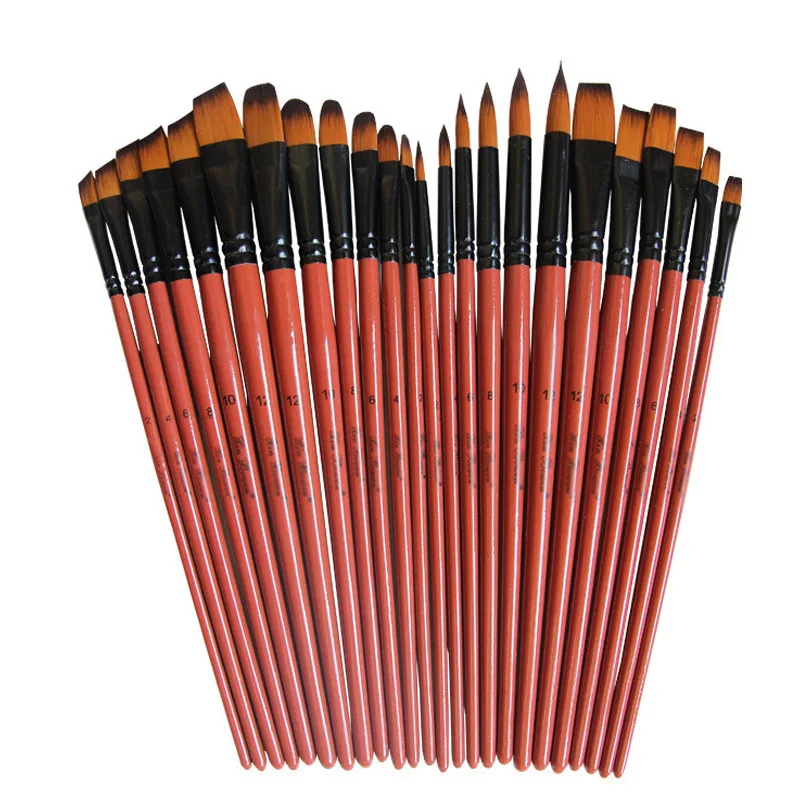 Painting Craft Art Model Paint Nylon Hair Artist Paint Brushes Set By Number Pen Brushes Drawing Art Supplies 6 Pcs