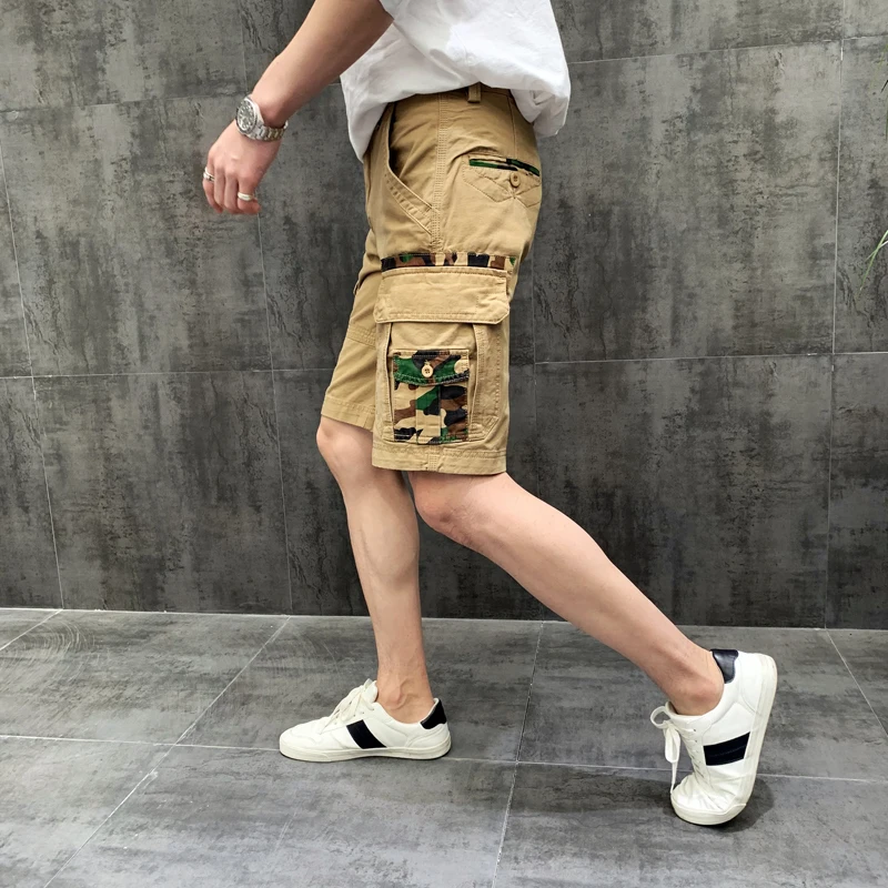 Новые летние шорты Для мужчин модные прямые повседневные шорты человек уличная тренд диких хип-хоп свободные шорты большого размера Для мужчин s Костюмы